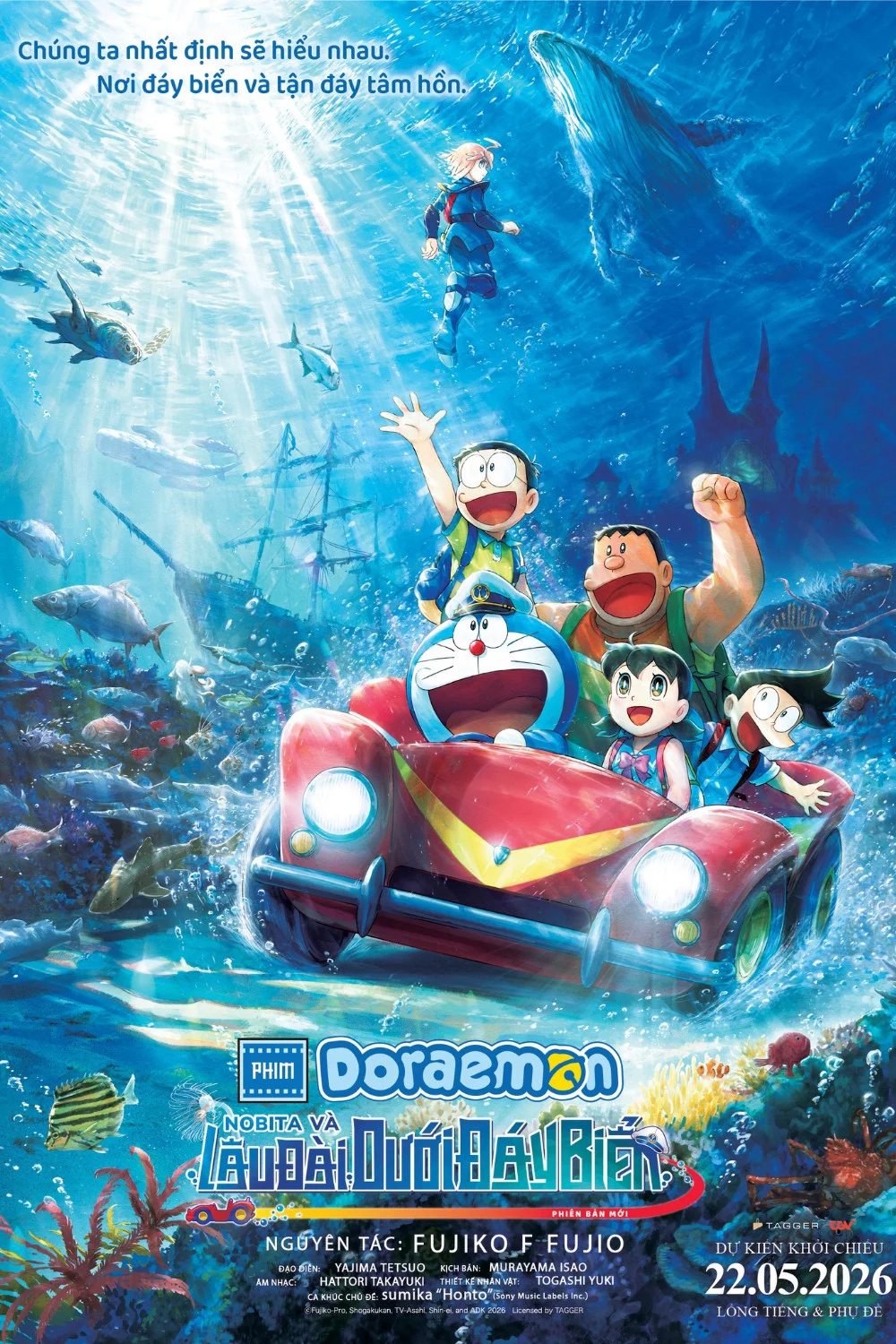 Poster phim Doraemon: Phiên bản mới – Nobita Và Lâu Đài Dưới Đáy Biển